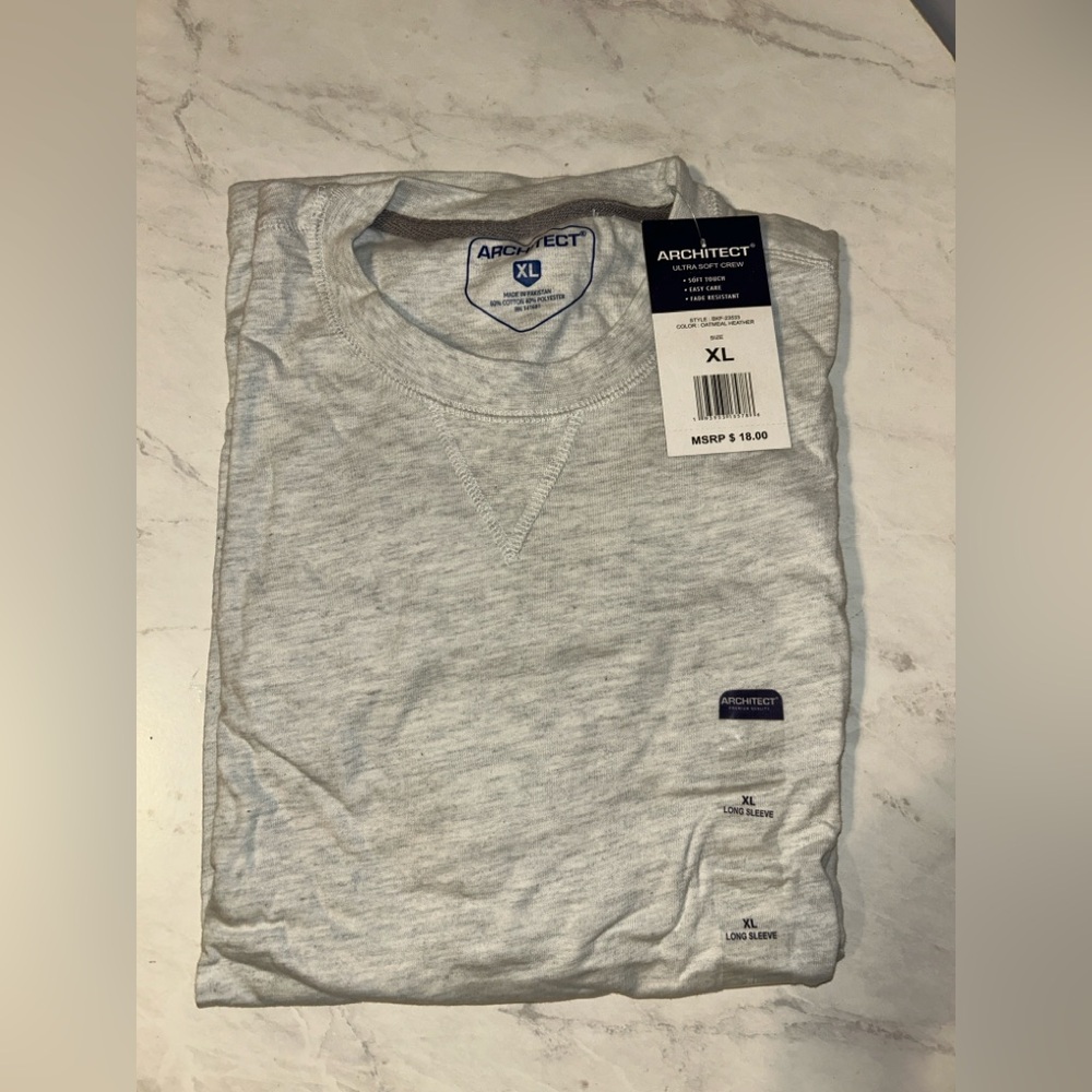 Architect Oatmeal Heather Long Sleeve Men's Tee